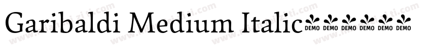 Garibaldi Medium Italic字体转换